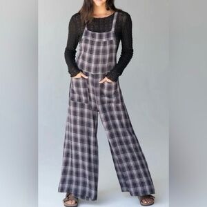 Natural Life Plaid Dakota Jumpsuit